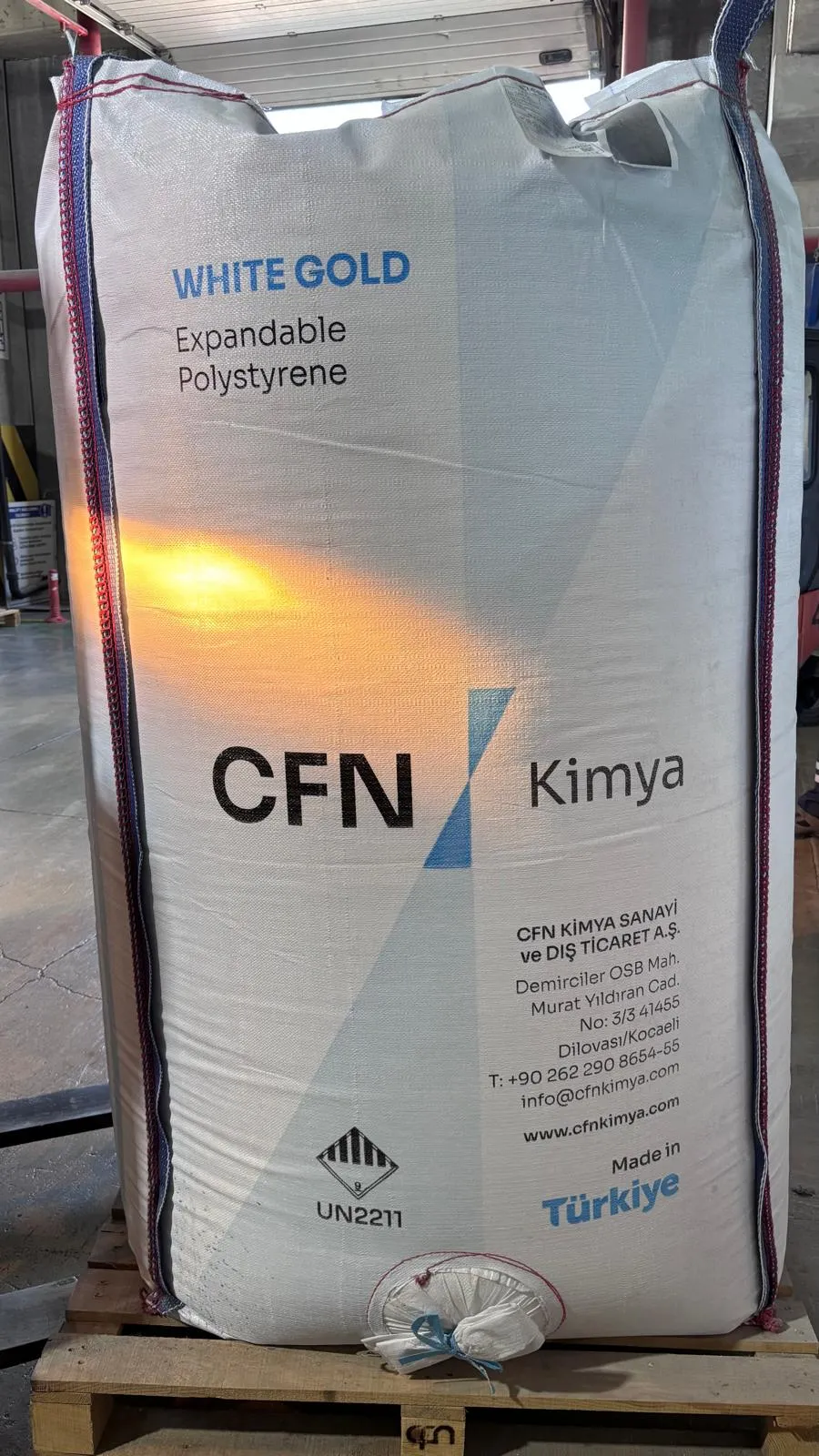 Przód worka big-bag granulatu EPS CFN Kimya